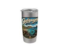 Islas Galápagos Ecuador Vintage Wildlife Travel Vaso térmico de acero inoxidable de doble pared