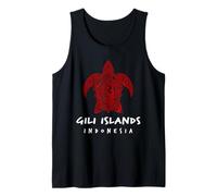 Islas Gili Indonesia Tribal Sea Turtle Island Design Camiseta sin Mangas