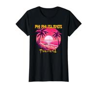 Islas Phi Phi Tailandia Camiseta gráfica económica, Mujer, Negro, XL