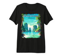 Islas Phi Phi Tailandia Vintage Camiseta Premium