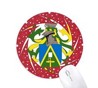 Islas Pitcairn Oceania National Emblem Wheel mouse pad de goma roja redonda
