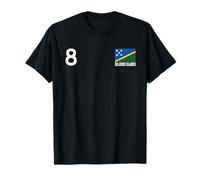 Islas SALOMÓN Número 8 Bandera Nacional Patrimonio País Camiseta