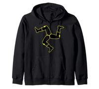 Isle of Man TT / Road Racing / Triskele negro-amarillo Sudadera con Capucha