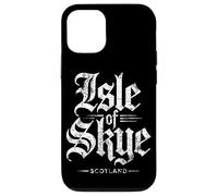 Isle of Skye Scotland Gothic Distressed Print Blanco Carcasa para iPhone 12/12 Pro