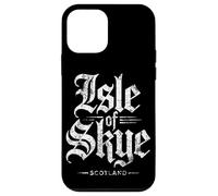 Isle of Skye Scotland Gothic Distressed Print Blanco Carcasa para iPhone 12 Mini