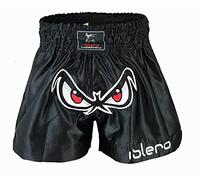 Islero Muay Thai Pantalones cortos de lucha MMA Kick Boxing pantalones cortos de boxeo de artes marciales Gear UFC Jaula de lucha pantalones cortos para hombre, color azul, tamaño extra-large