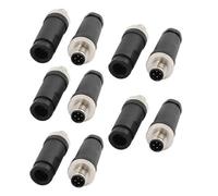 ISLWQOULE Conector Macho M12 de 4 Pines, 10 Unidades, Resistente al Agua, for aviación, for Cable IP67