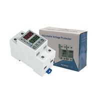 ISLWQOULE Protector Digital Ajustable de sobretensión y subtensión con Pantalla Dual, 40 A, 63 A, 230 V, relé de riel DIN, límite de sobretensión, protección contra sobrecorriente(40a)