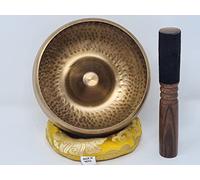 ISMA Handmade, Juego de cuencos tibetanos Lingam batidos a mano, fácil de tocar con nuevo golpeador y cojín de doble extremo, crea un hermoso sonido para curación holística, meditación (lingam 5.3