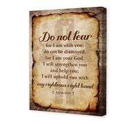 ISMCGPLHPT Biblical Promise for Anxiety, Isaiah 41:10 KJV Inspirational Canvas, Scripture Wall-Art for Home, Office, Waiting Room, Gift of Peace & Assurance(Unframed,12x18inch(30x45cm))