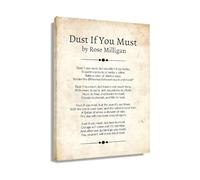 ISMCGPLHPT Dust If You Must Poster, Inspirational Poem Wall-Art Print, Motivational Quote Decor for Home, Living Room, Bedroom, Office, Gift Idea(Unframed,08X12inch(20X30cm))