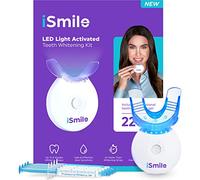 iSmile Whitening Teeth - Kit de blanqueamiento dental profesional, sistema de blanqueamiento dental, 3 aplicadores, luz LED, a prueba de ojos, seguro para niños, 8,5 gramos de peróxido de carbamida