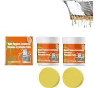 Ismmall - Pasta multiusos de limpieza y pulido de aceite de coco, limpiador de grasa de cocina Pickskart, pasta de limpieza de aceite de coco, crema y pasta de limpieza 2 en 1, potente limpiador