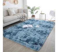 ISMOL Alfombra Suave y mullida para salón, Dormitorio, Lavable, Antideslizante, para Exteriores, Pasillo (Azul, 120 x 160 cm)
