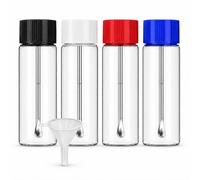 iSnuff Frascos de muestra de vidrio transparente, capacidad de 5 ml (1,35 Dram), paquete de 4