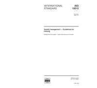 ISO 10015:1999, Quality management - Guidelines for training