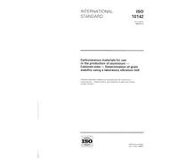 ISO 10142:1996, Carbonaceous materials for use in the production of aluminium -- Calcined coke -- Determination of grain stability using a laboratory vibration mill