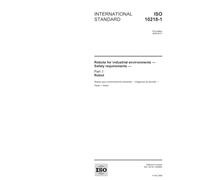 ISO 10218-1:2006, Robots for industrial environments - Safety requirements - Part 1: Robot