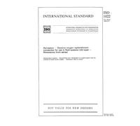 ISO 1022:1988, Aerospace - Gaseous oxygen replenishment connection for use in fluid systems (old type) - Dimensions (Inch series) (Not valid for new designs)