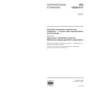 ISO 10303-517:2000, Industrial automation systems and integration - Product data representation and exchange - Part 517: Application interpreted construct: Mechanical design geometric presentation