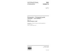 ISO 10349-13:2002, Photography - Photographic-grade chemicals - Test methods - Part 13: Determination of pH