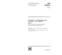 ISO 10349-3:1992, Photography -- Photographic-grade chemicals -- Test methods -- Part 3: Determination of matter insoluble in ammonium hydroxide solution