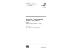 ISO 10349-7:1992, Photography -- Photographic-grade chemicals -- Test methods -- Part 7: Determination of alkalinity or acidity