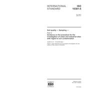 ISO 10381-5:2005, Soil quality - Sampling - Part 5: Guidance on the procedure for the investigation of urban and industrial sites with regard to soil contamination
