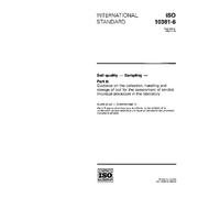 ISO 10381-6:1993, Soil quality - Sampling - Part 6: Guidance on the collection, handling and storage of soil for the assessment of aerobic microbial processes in the laboratory