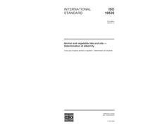 ISO 10539:2002, Animal and vegetable fats and oils - Determination of alkalinity