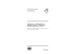 ISO 10700:1994, Steel and iron - Determination of manganese content - Flame atomic absorption spectrometric method