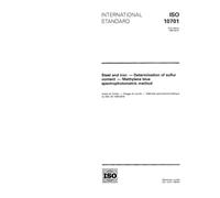 ISO 10701:1994, Steel and iron - Determination of sulfur content - Methylene blue spectrophotometric method