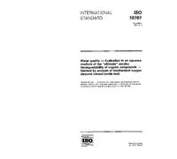 ISO 10707:1994, Water quality - Evaluation in an aqueous medium of the ultimate aerobic biodegradability of organic compounds - Method by analysis of biochemical oxygen demand (closed bottle test)