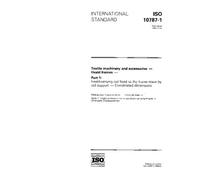 ISO 10787-1:1994, Textile machinery and accessories -- Heald frames -- Part 1: Heald-carrying rod fixed to the frame stave by rod support -- Coordinated dimensions