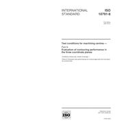 ISO 10791-8:2001, Test conditions for machining centres -- Part 8: Evaluation of contouring performance in the three coordinate planes