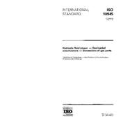 ISO 10945:1994, Hydraulic fluid power -- Gas-loaded accumulators -- Dimensions of gas ports