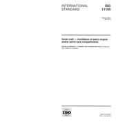 ISO 11105:1997, Small craft -- Ventilation of petrol engine and/or petrol tank compartments
