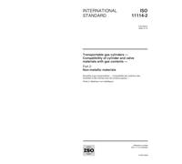 ISO 11114-2:2000, Transportable gas cylinders -- Compatibility of cylinder and valve materials with gas contents -- Part 2: Non-metallic materials