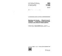 ISO 11169:1993, Machinery for forestry - Wheeled special machines - Vocabulary, performance test methods and criteria for brake systems