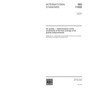 ISO 11222:2002, Air quality - Determination of the uncertainty of the time average of air quality measurements