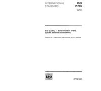 ISO 11265:1994, Soil quality - Determination of the specific electrical conductivity