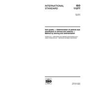 ISO 11277:1998, Soil quality - Determination of particle size distribution in mineral soil material - Method by sieving and sedimentation