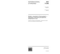 ISO 11346:2004, Rubber, vulcanized or thermoplastic - Estimation of life-time and maximum temperature of use