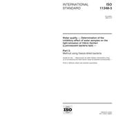 ISO 11348-3:1998, Water quality - Determination of the inhibitory effect of water samples on the light emission of Vibrio fischeri (Luminescent ... - Part 3: Method using freeze-dried bacteria