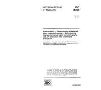 ISO 11369:1997, Water quality - Determination of selected plant treatment agents - Method using high performance liquid chromatography with UV detection after solid-liquid extraction