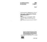 ISO 11423-1:1997, Water quality - Determination of benzene and some derivatives - Part 1: Head-space gas chromatographic method