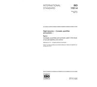 ISO 1151-4:1994, Flight dynamics - Concepts, quantities, and symbols - Part 4: Concepts and quantities used in the study of aircraft stability and control