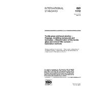ISO 1172:1996, Textile-glass-reinforced plastics - Prepregs, moulding compounds and laminates - Determination of the textile-glass and mineral-filler content - Calcination methods