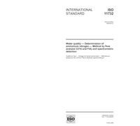 ISO 11732:2005, Water quality - Determination of ammonium nitrogen - Method by flow analysis (CFA and FIA) and spectrometric detection
