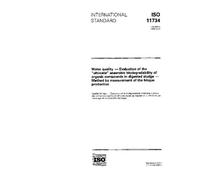 ISO 11734:1995, Water quality - Evaluation of the ultimate anaerobic biodegradability of organic compounds in digested sludge - Method by measurement of the biogas production